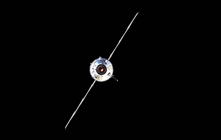 In this photo taken by Russian cosmonaut Oleg Novitsky and provided by Roscosmos Space Agency Press Service, the Nauka module is seen prior to docking with the International Space Station on 