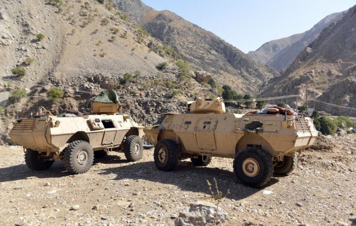 In this Aug. 25, 2021, file photo, armored vehicles are seen in Panjshir Valley, north of Kabul, Afghanistan.