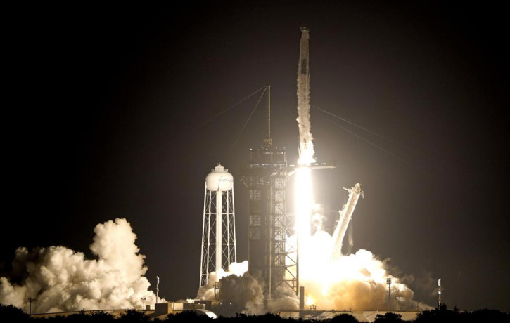 A SpaceX Falcon 9 rocket with the Crew Dragon capsule lifts off from Launch Pad 39A at the Kennedy Space Center in Cape Canaveral, Fla., Wednesday, Nov. 10, 2021.