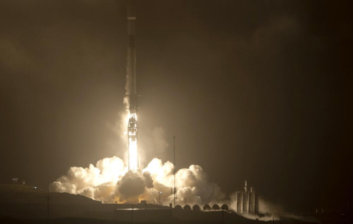 The SpaceX Falcon 9 rocket launches with the Double Asteroid Redirection Test, or DART, spacecraft onboard, Tuesday, Nov. 23, 2021.