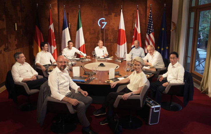 Group of Seven leaders gather for a dinner event at Castle Elmau in Kruen, near Garmisch-Partenkirchen, Germany, on Sunday, June 26, 2022. AP/RSS Photo