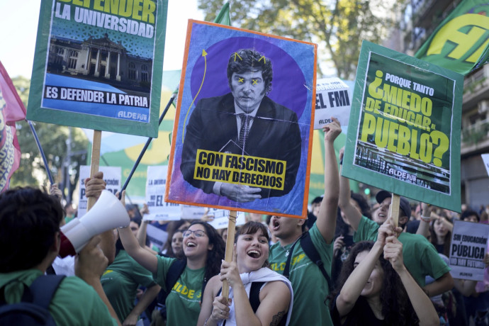 File photo of students protesting in Argentina.  AP/RSS Photo