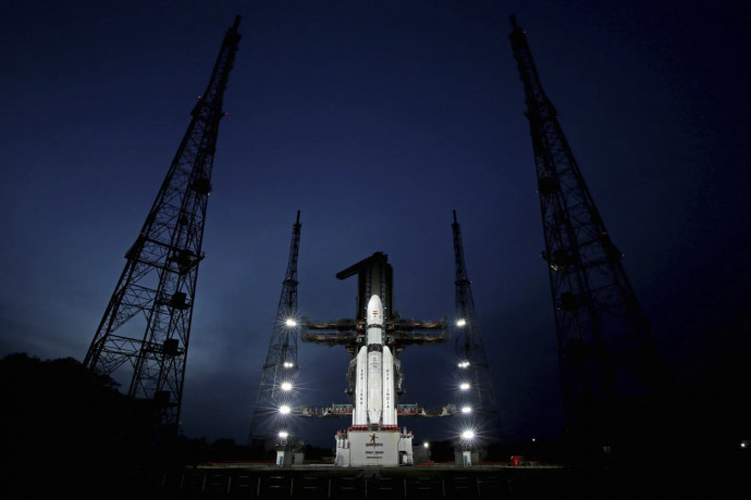 In this photo released by the Indian Space Research Organisation (ISRO), Indian spacecraft Chandrayaan-3, the word for “moon craft” in Sanskrit, stands in preparation for its launch in Sriharikota, India. (AP/RSS Photo)