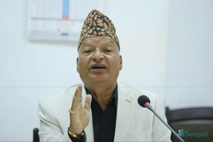 Former Deputy Inspector General Chhabi Lal Joshi (Photos: Nabin Babu Gurung/Setopati)