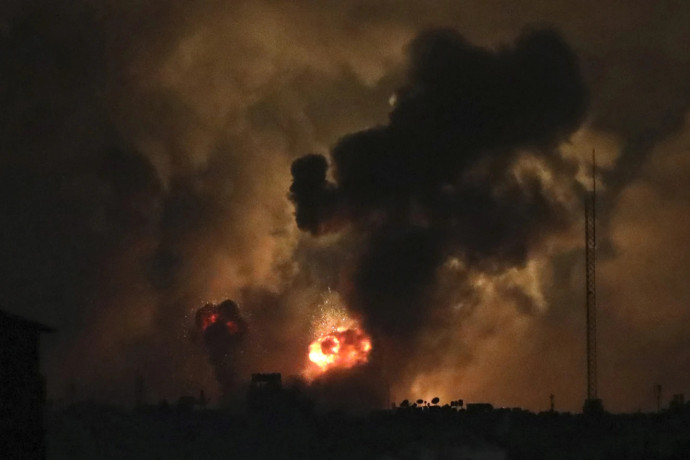 Smoke rises from explosions caused by Israeli airstrikes in the northern Gaza Strip, Friday, Oct. 27, 2023. (AP/RSS Photo)