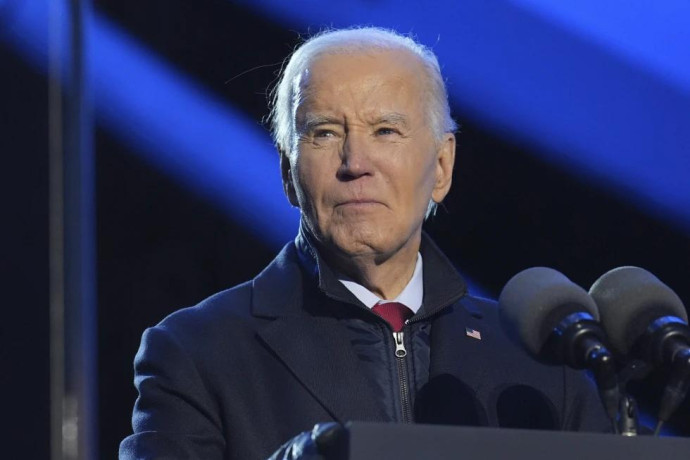 President Joe Biden speaks during a ceremony lighting the National Christmas Tree on the Ellipse near the White House in Washington, Thursday, Dec. 5, 2024. (AP Photo)