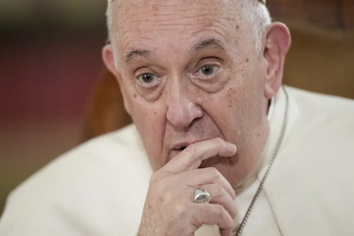 Pope Francis speaks during an interview with The Associated Press at the Vatican, Tuesday, Jan. 24, 2023.  AP/RSS Photo