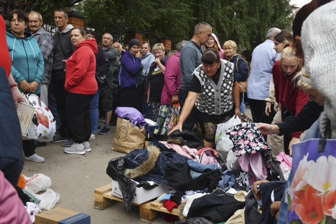 Russians evacuated from Kursk region. AP/RSS Photo