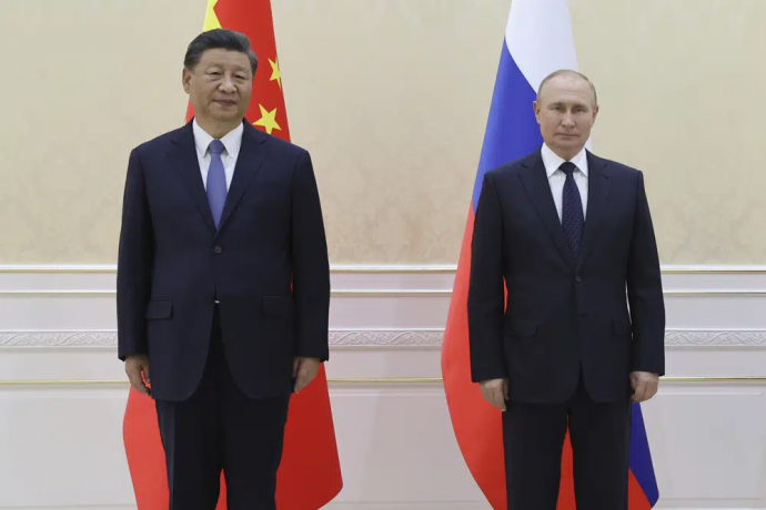 FILE - Chinese President Xi Jinping, left, and Russian President Vladimir Putin pose for a photo on the sidelines of the Shanghai Cooperation Organisation (SCO) summit in Samarkand, Uzbekistan, on Sept. 15, 2022.  AP/RSS Photo