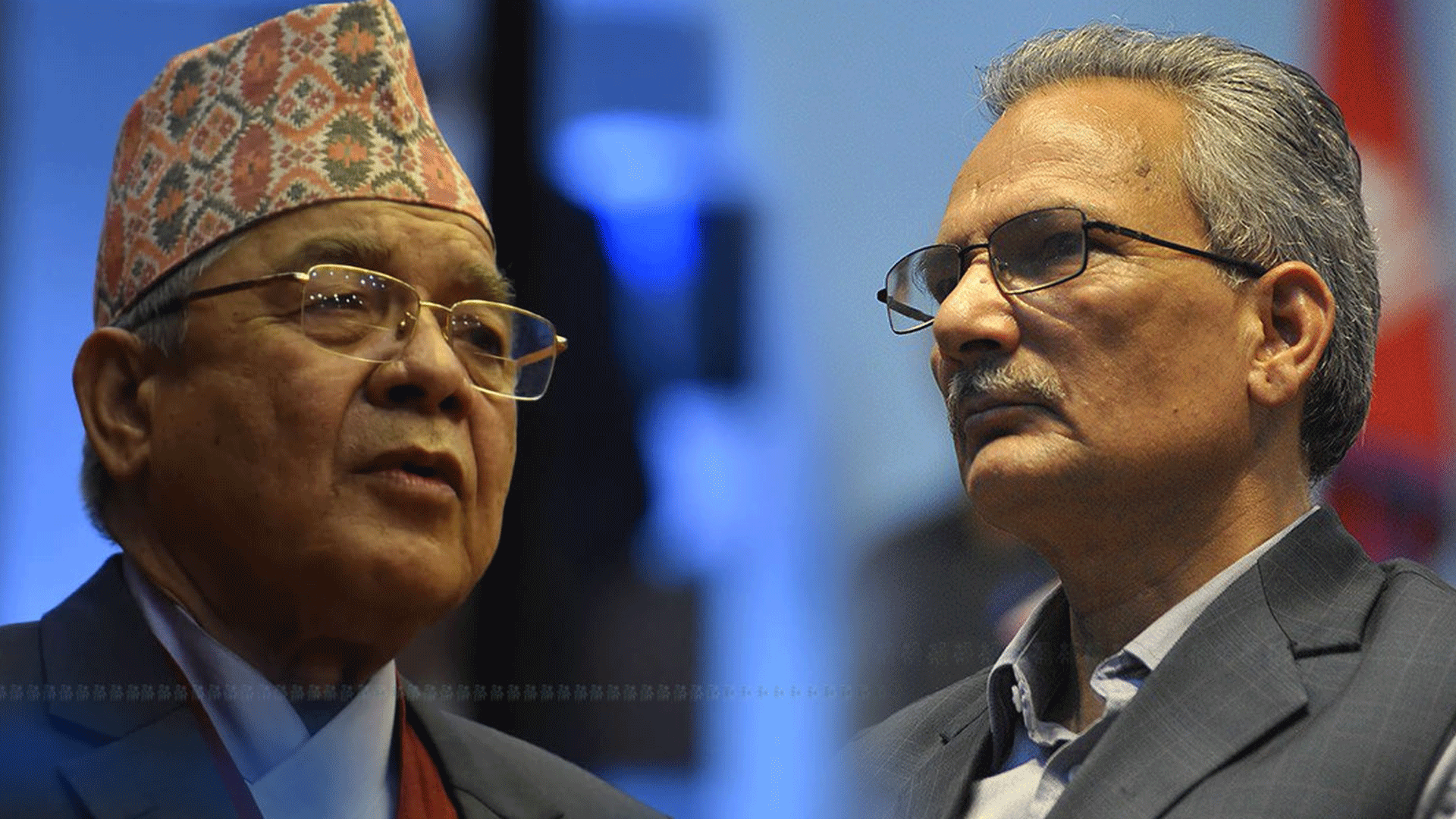 Gautam (L) and Bhattarai