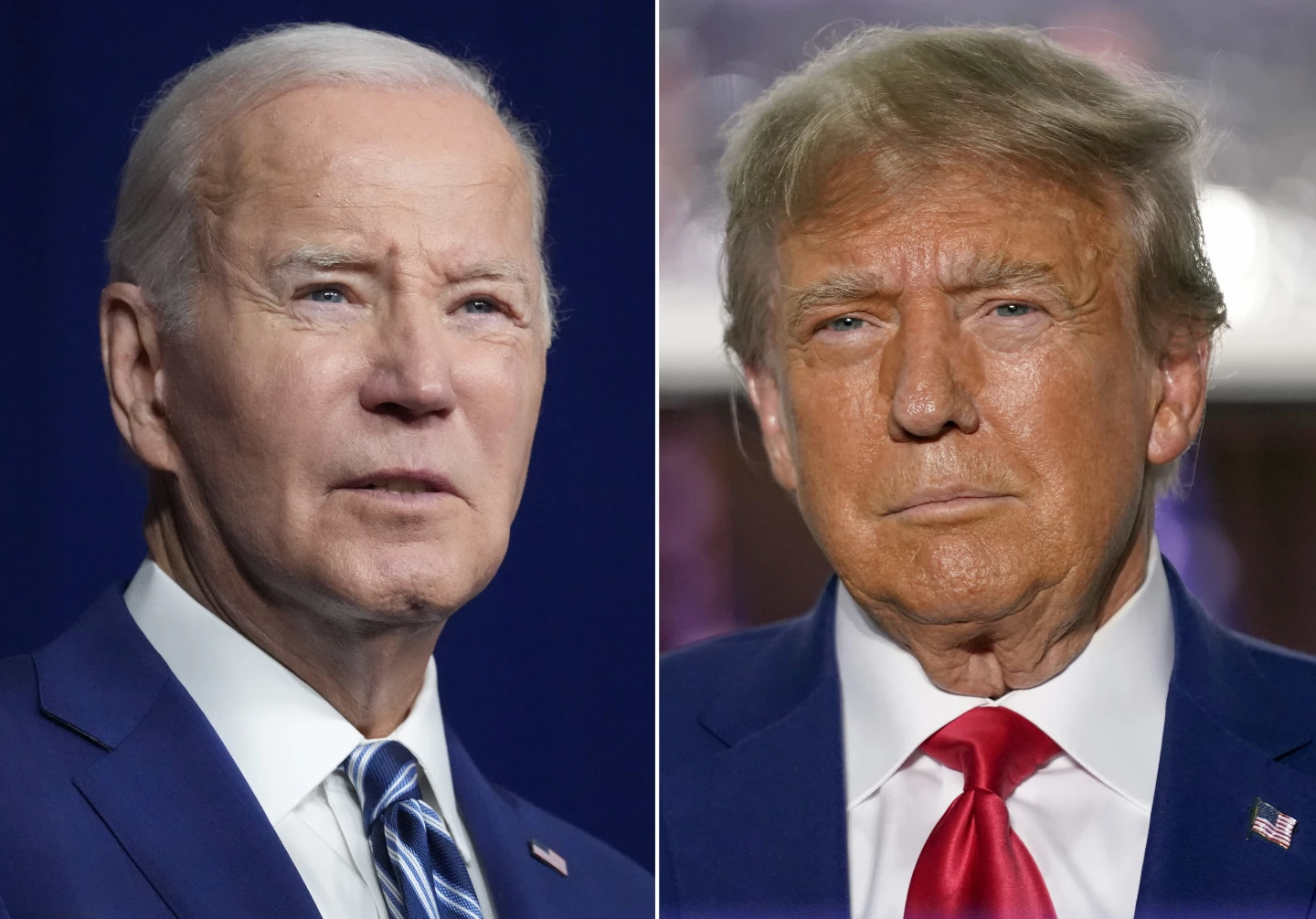 Biden (l) and Trump