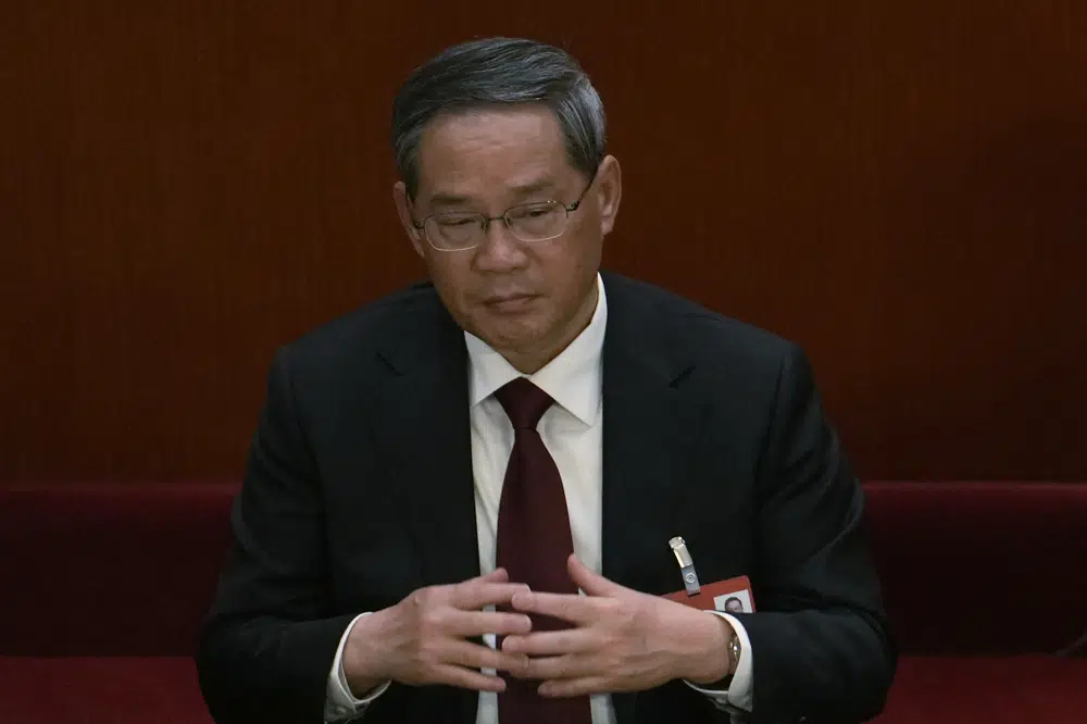 Politburo Standing Committee member Li Qiang attends a session of China's National People's Congress (NPC) at the Great Hall of the People in Beijing, Tuesday, March 7, 2023.  AP/RSS Photo