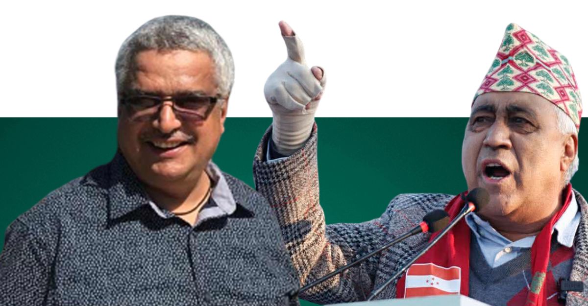 Madhu Acharya (lef) and Chandra Bhandari