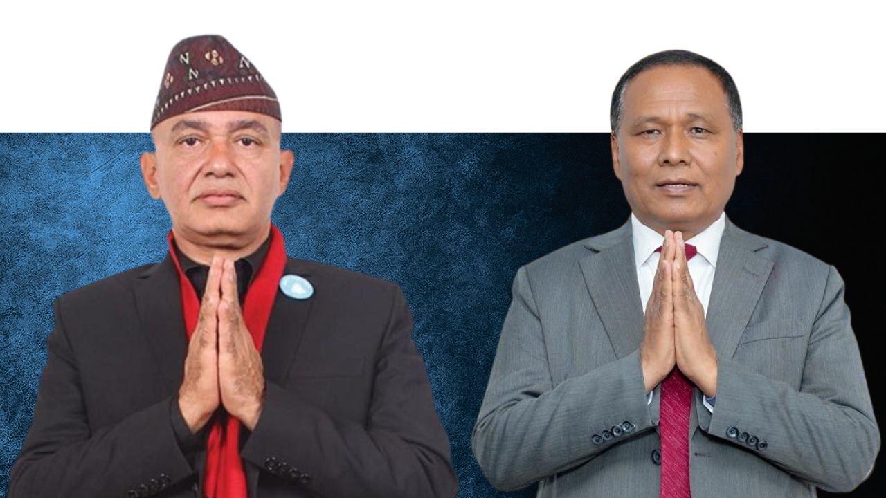 Pandey (L) and Ghising