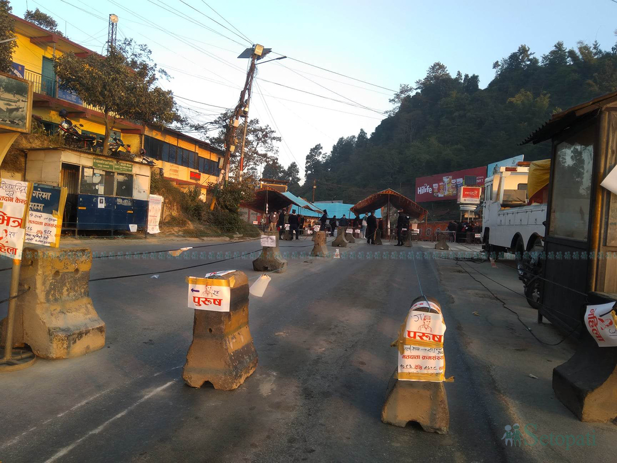 Polling both at Chandragiri Municipality 2 of Kathmandu.