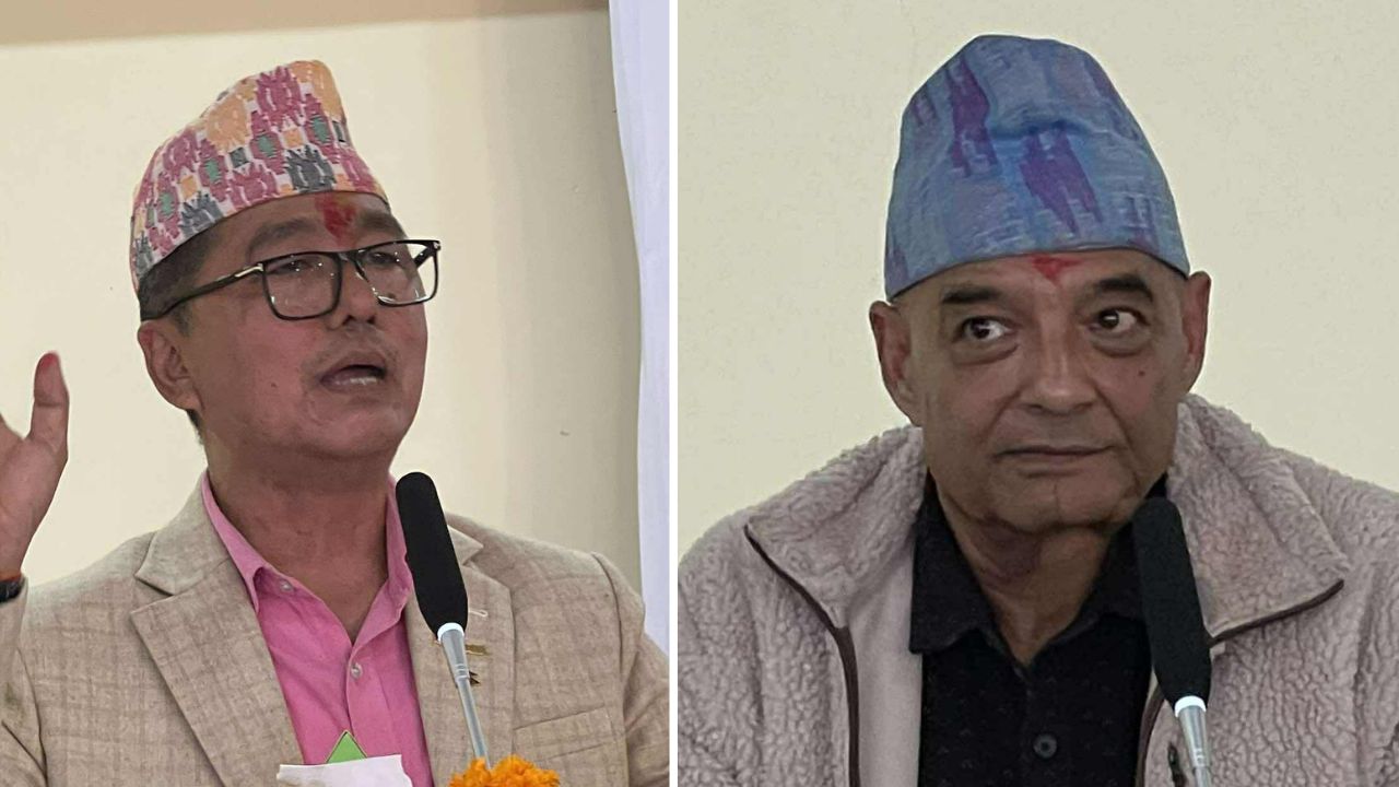 Rajendra Lingden (left) and Dhawal Shumsher Rana