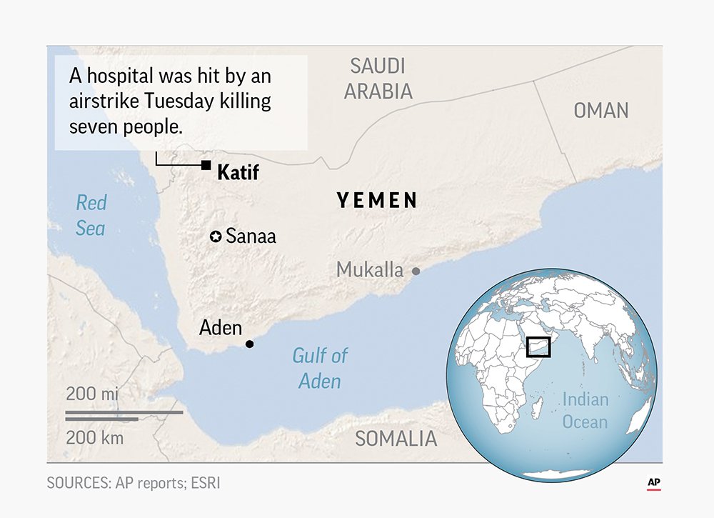 7 killed in airstrike on Yemen hospital: Save the Children