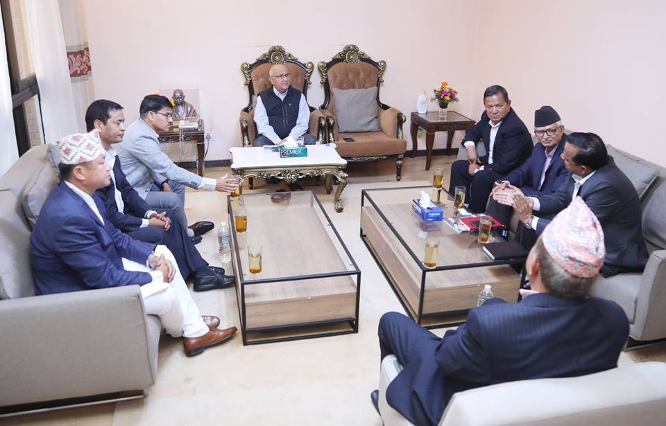 PM Oli holds talks with state chief ministers