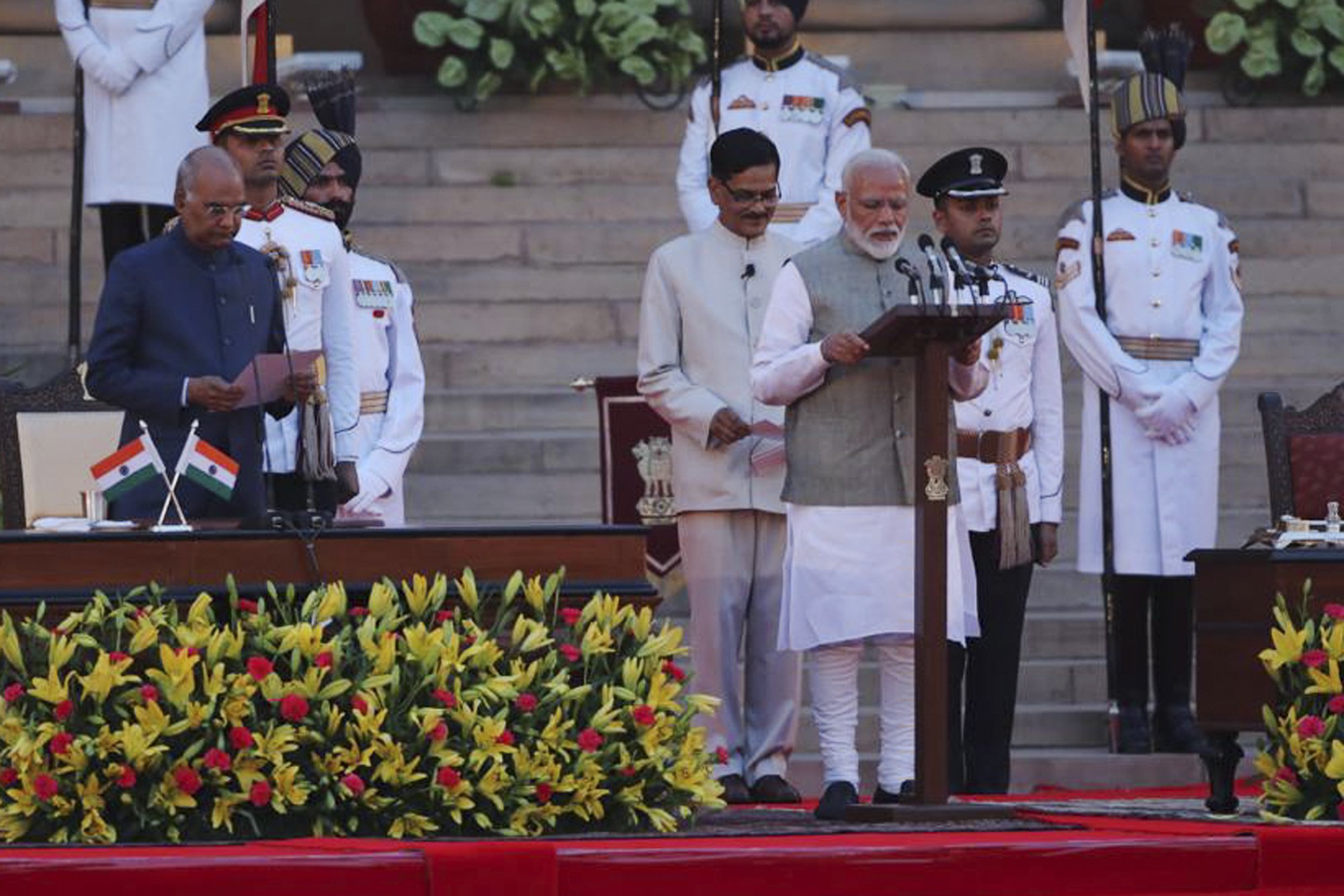 Modi sworn in for 2nd term as Indian PM