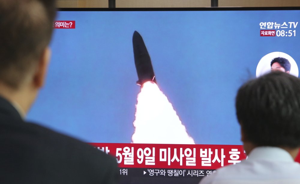 North Korea fires missiles into sea